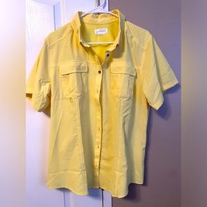 Bright Yellow Fishing Shirt Size L